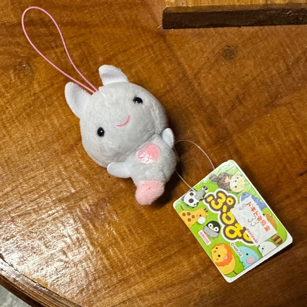 NWT AMUSE Puchinaru Animals “Cilone” “Sea Angel” Japanese Cute Plush Keychain